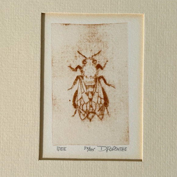 Limited Edition Matted Lithograph Print "Bee" 88/275 By Doug Forsythe - Picture 1 of 3